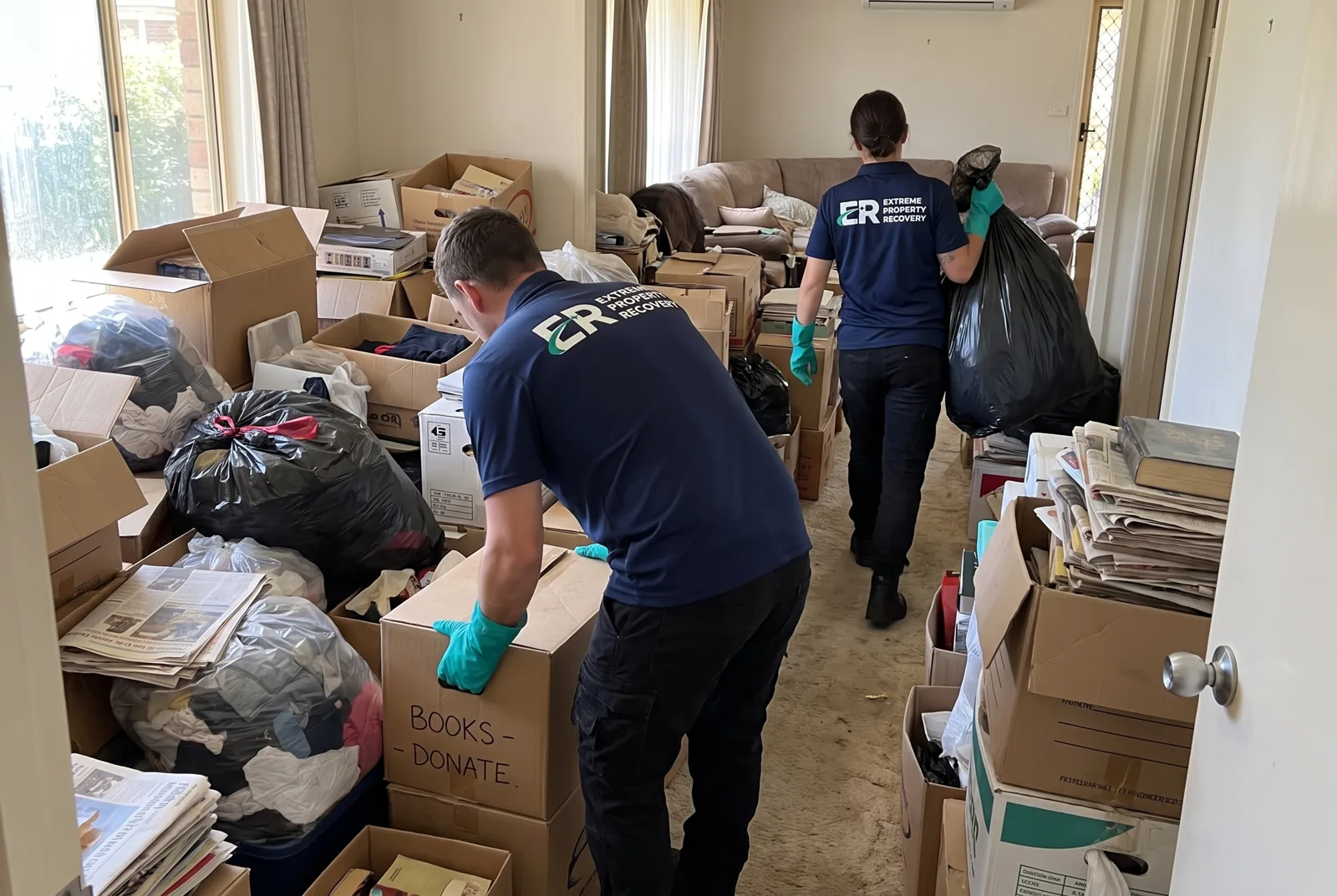 Hoarding Clean-Up Sydney — EPR crew at work